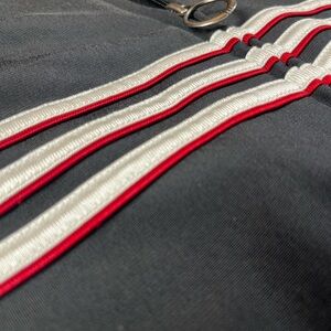 Adidas Men’s XL Track Jacket Black Red Stripe Full Zip Athletic